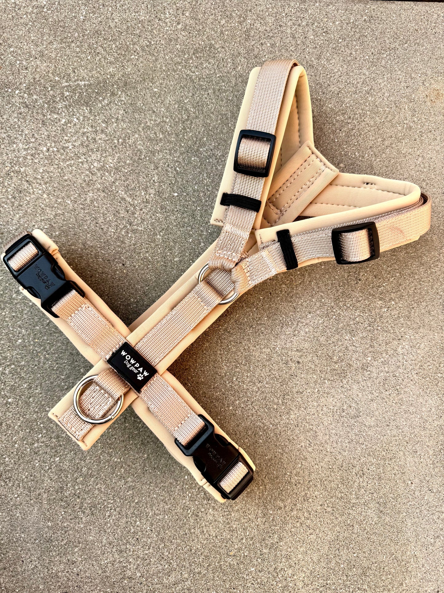 Wysokiej jakości szelki dla psa M Beżowe 