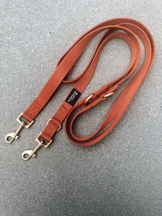 Smycz dla psa standardowa S, regulowana długość 2m, edycja miedziana