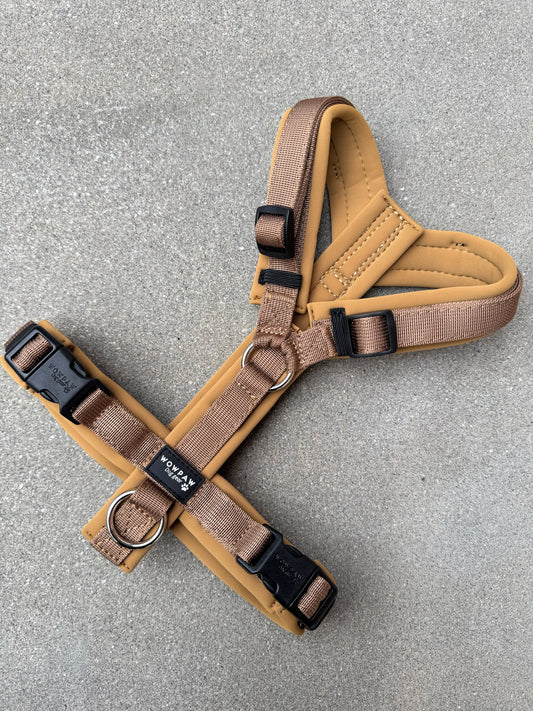 Wysokiej jakości szelki dla psa M Beżowe 