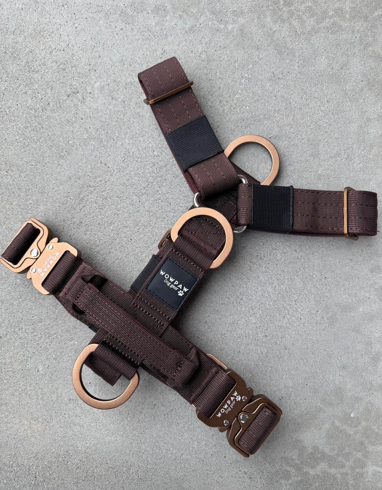 Hochwertiges Hundegeschirr M Espresso Braun Edition