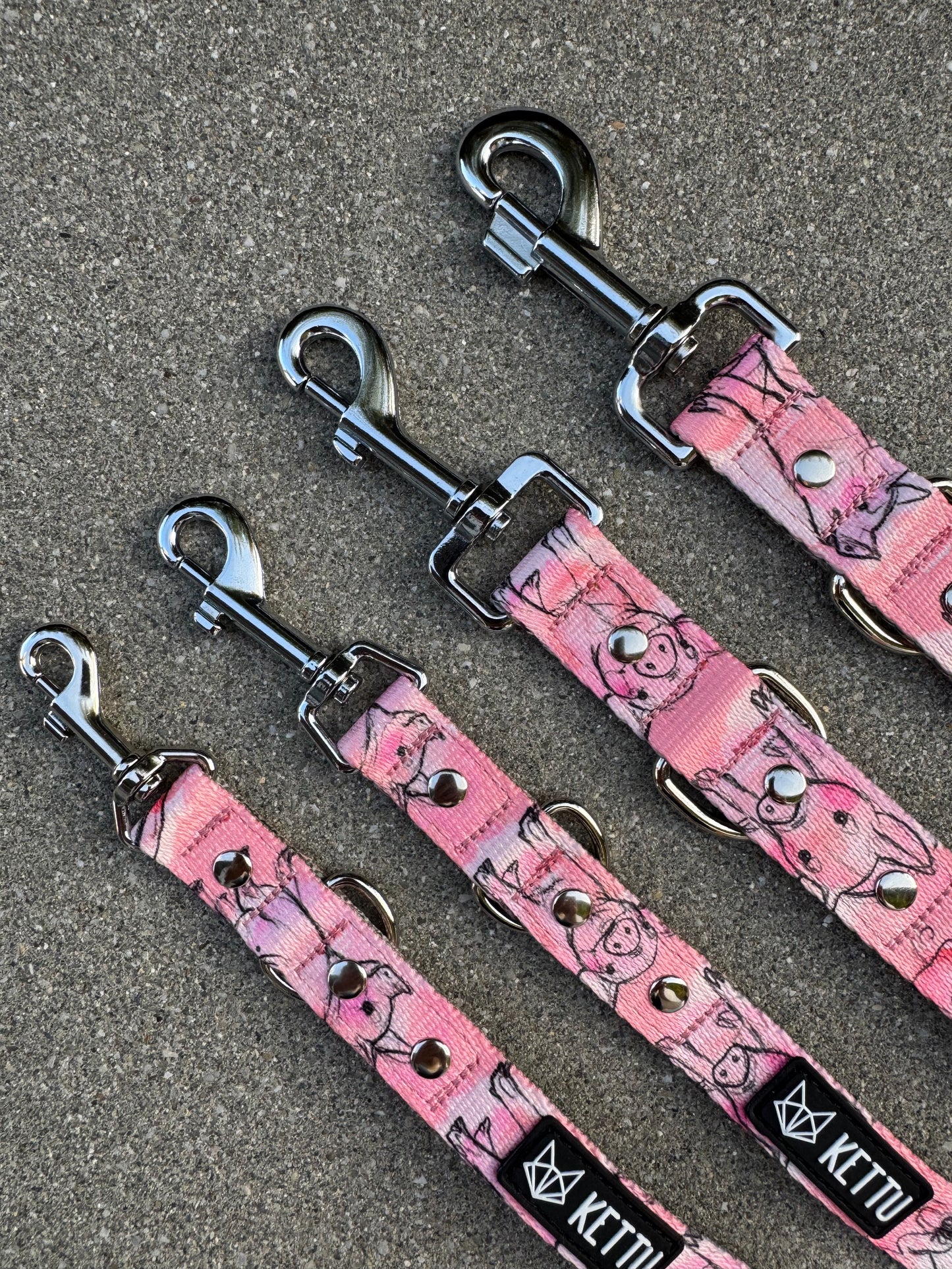 KETTU verstellbare Hundeleine Piglets