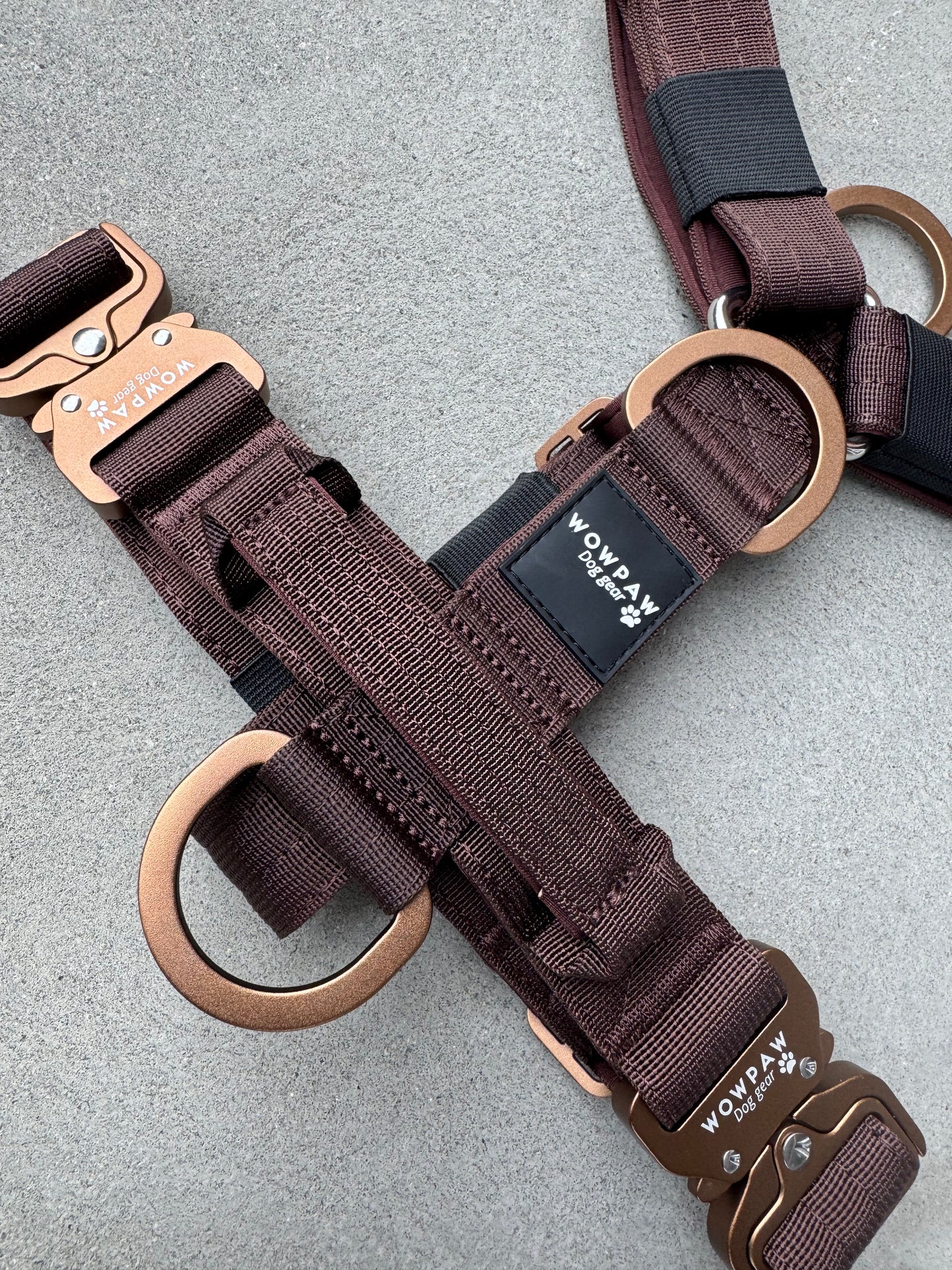 Hochwertiges Hundegeschirr M Espresso Braun Edition