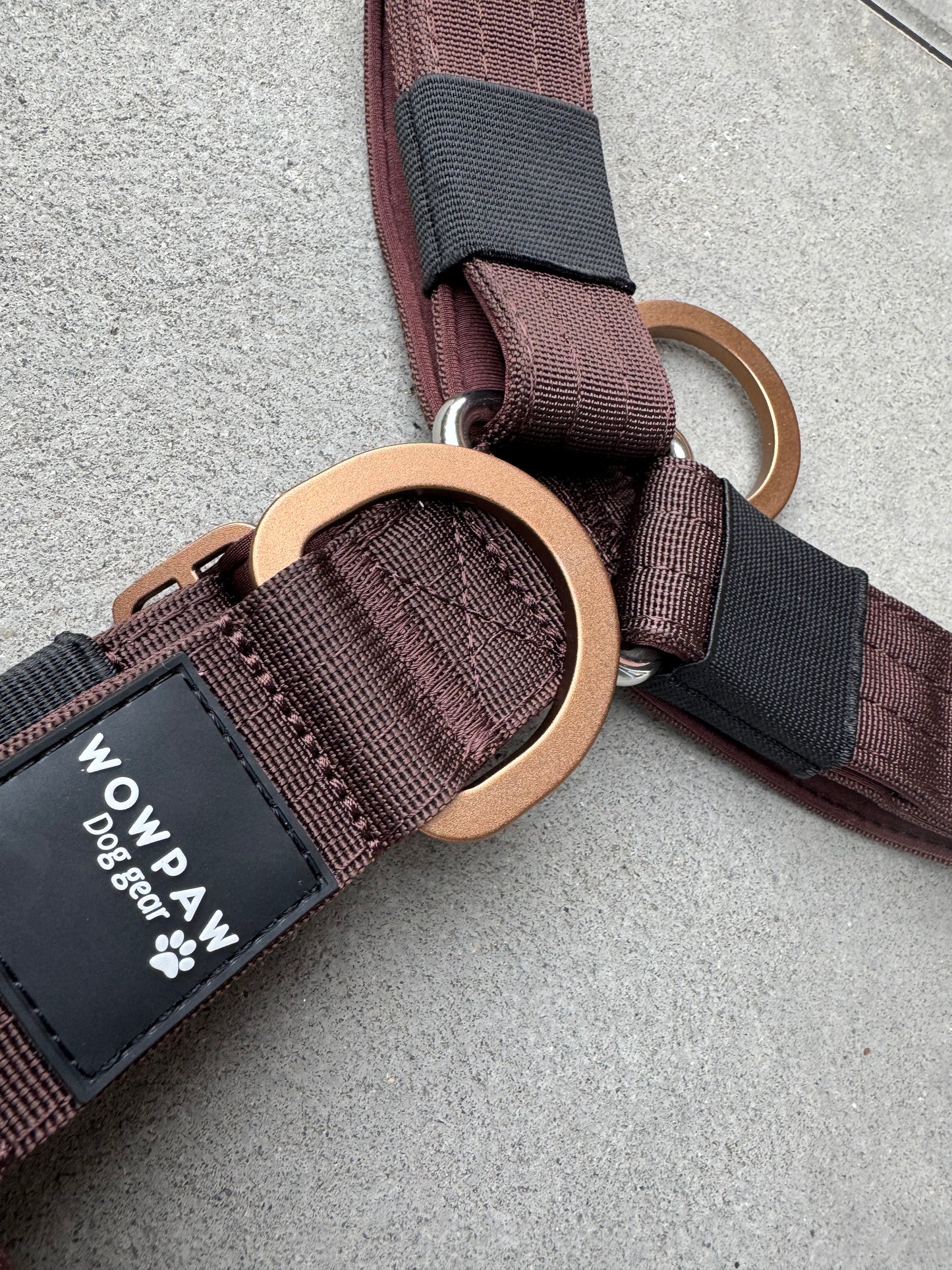 Hochwertiges Hundegeschirr M Espresso Braun Edition