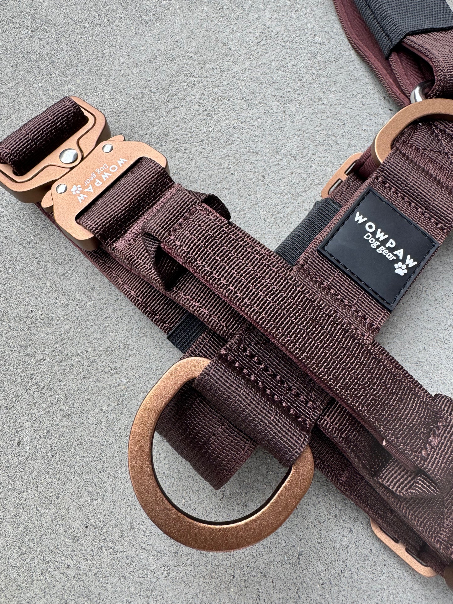 Hochwertiges Hundegeschirr M Espresso Braun Edition