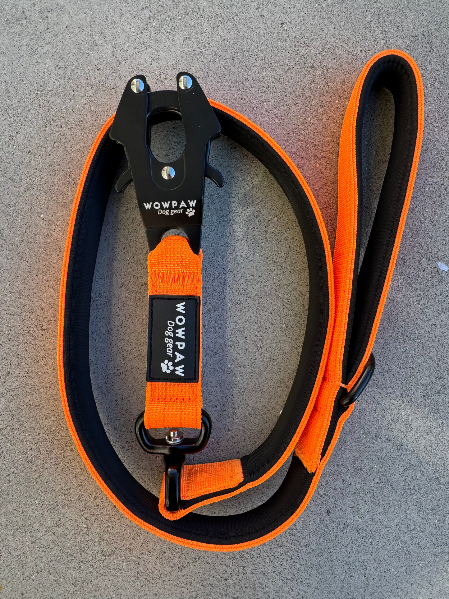 Taktische Hundeleine ULTRA LIGHT Neonorange Länge 1m