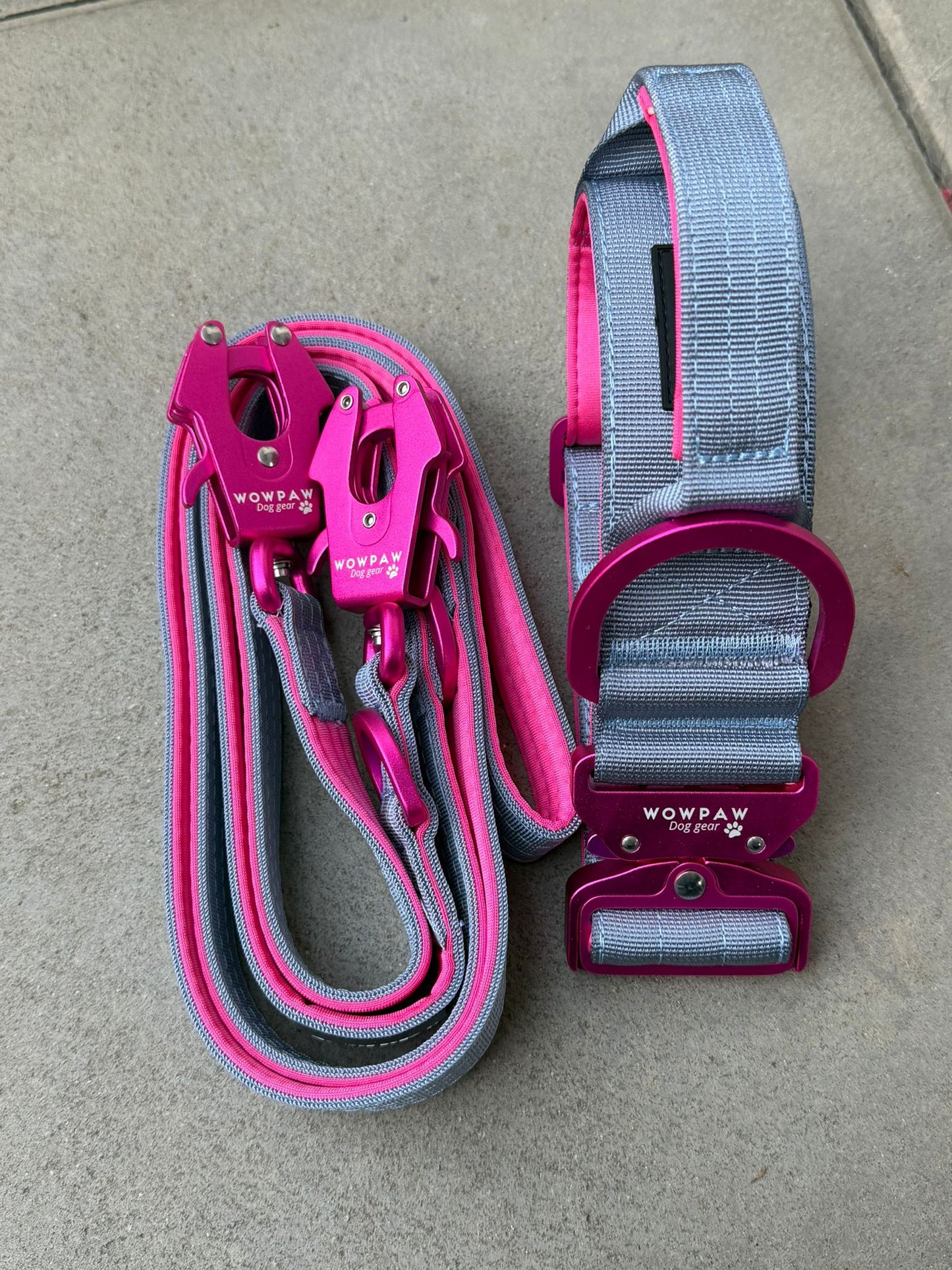 Smycz taktyczna dla psa ULTRA LIGHT Sky Blue Edition, długość 2m regulowana