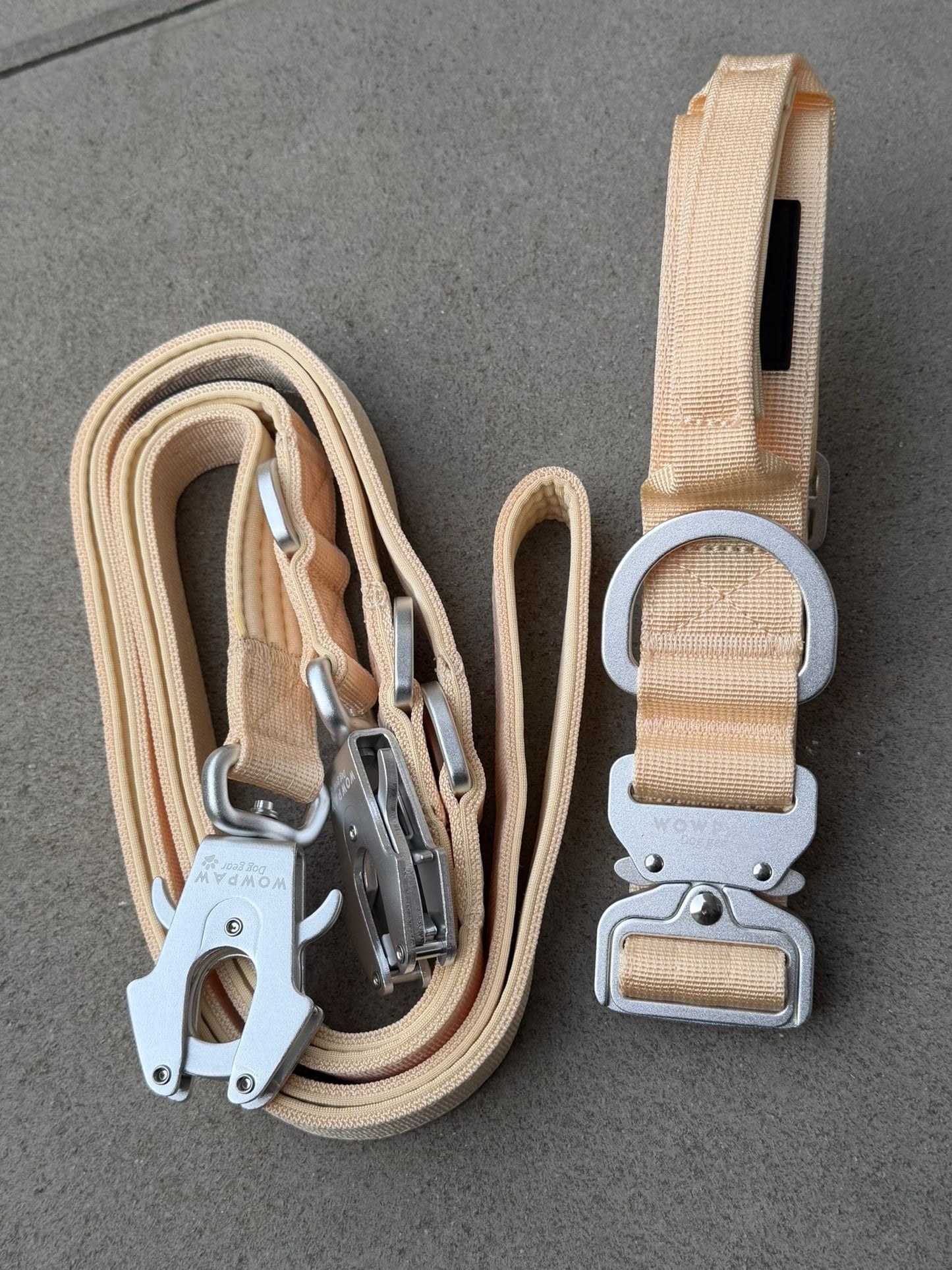 Smycz taktyczna dla psa ULTRA LIGHT Sky Blue Edition, długość 2m regulowana