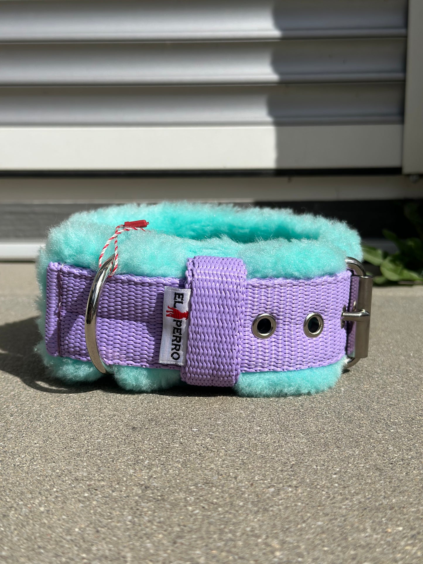 Kołnierz Elperro dla wygody 37-45cm | 4cm szerokości | Mięta | Haftowane