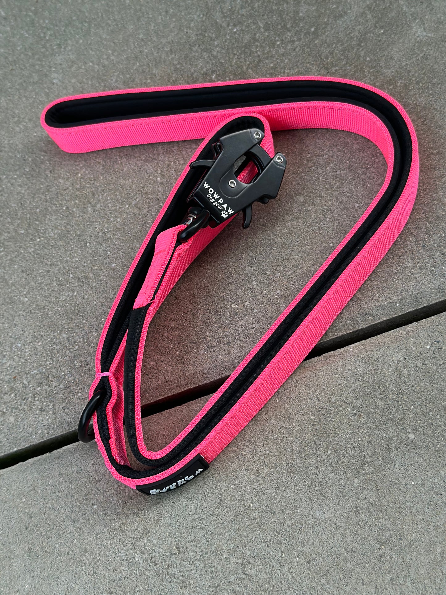 Taktische Hundeleine ULTRA LIGHT Neonpink, Länge 1,2m XS