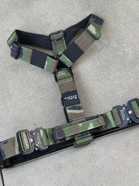 Wysokiej jakości szelki dla psa S Army Green Camouflage 