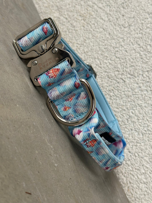 Wysokiej jakości taktyczna obroża dla psa szara rozmiar S szerokość 3,8 cm