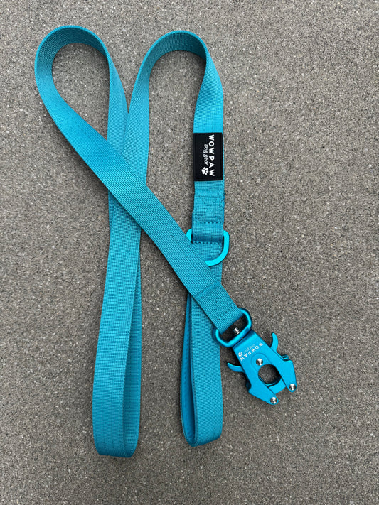 Taktische Hundeleine ULTRA LIGHT SOFTLINE Hellblau Edition 360° drehbar Länge 1,5m