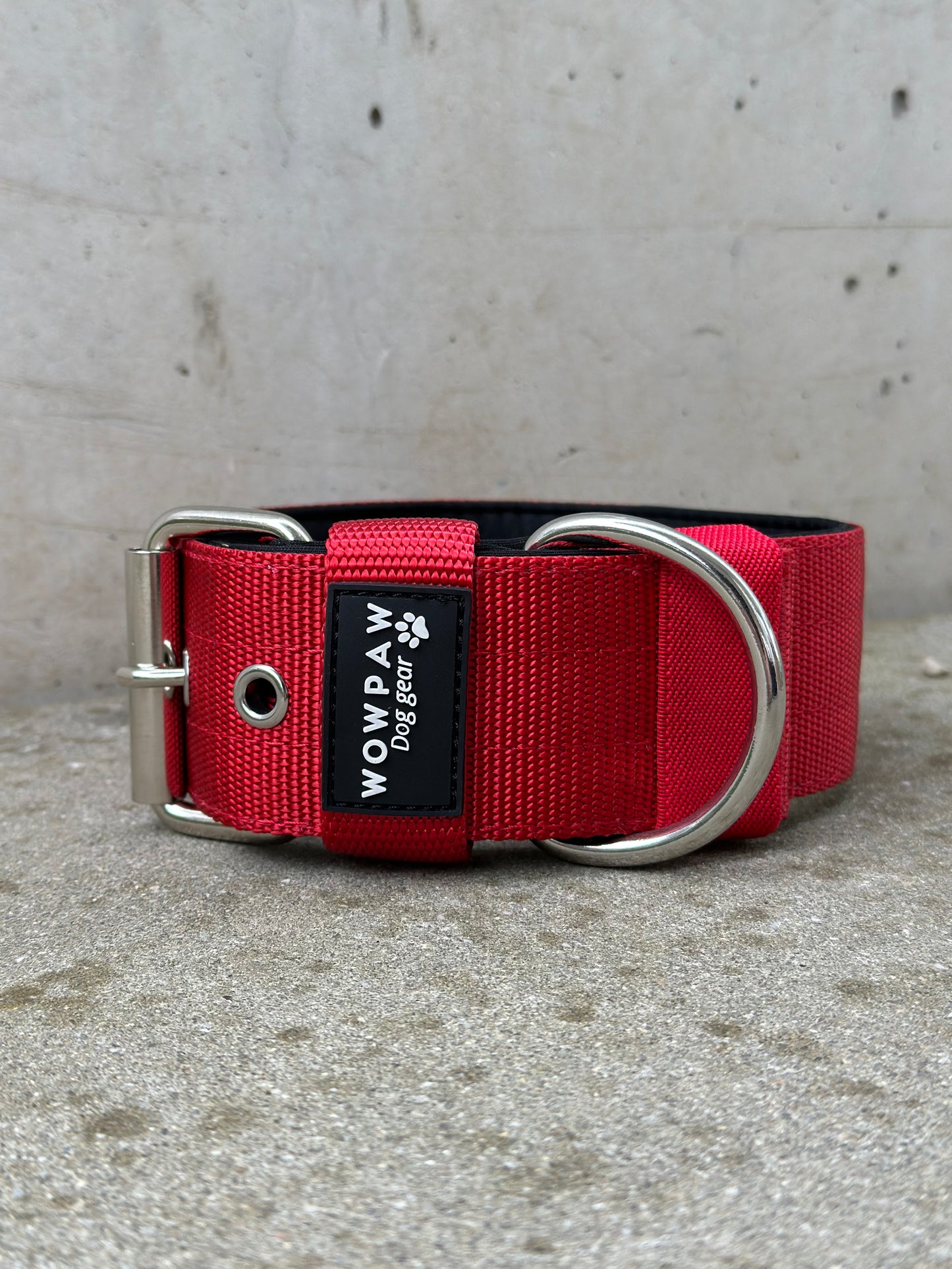 Collare per cani basic di alta qualità rosso taglia M