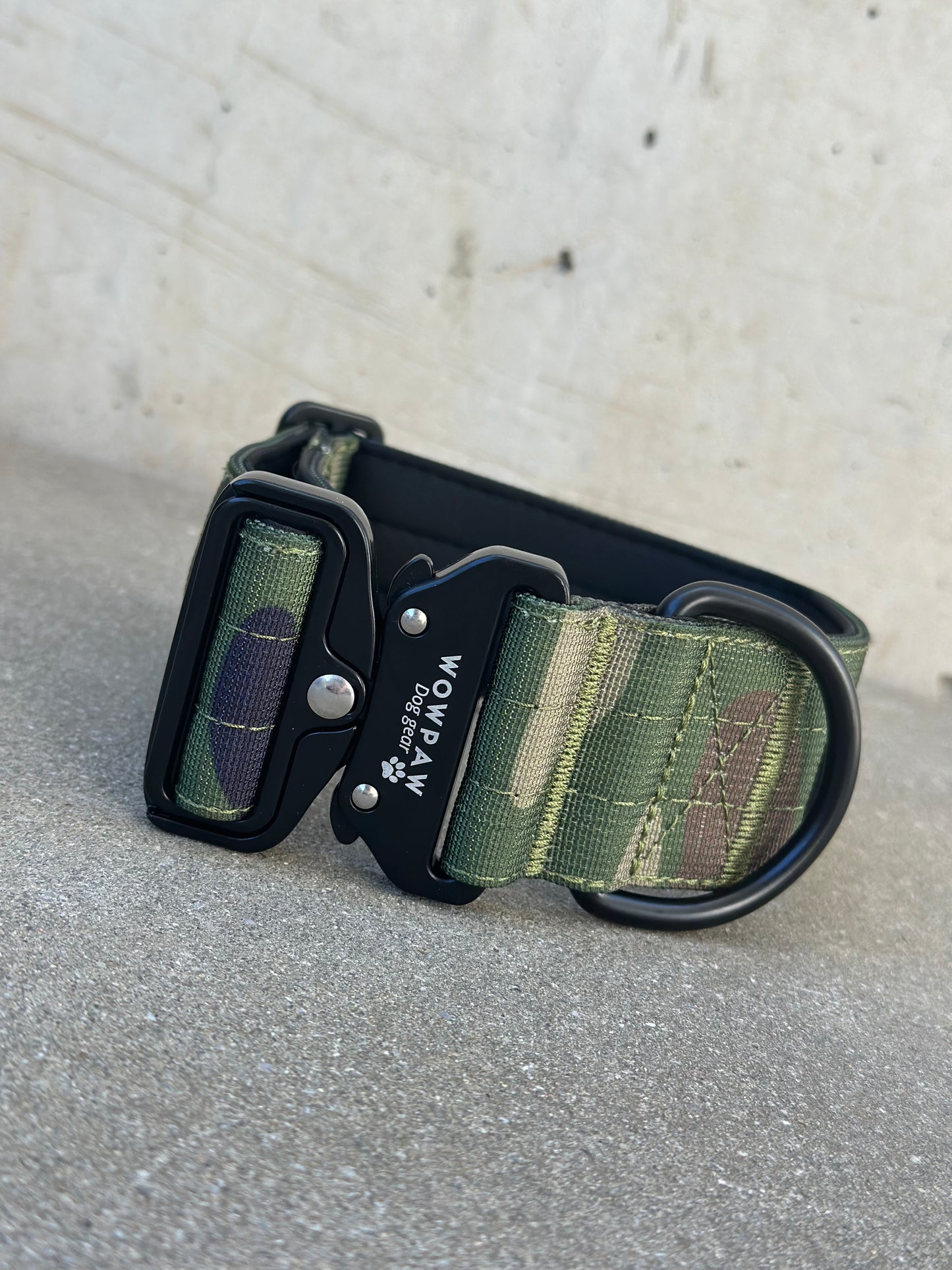 Wysokiej jakości taktyczna obroża dla psa bez uchwytu w kolorze Army Green Camouflage rozmiar S