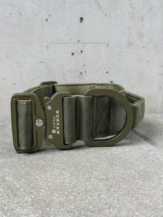 Wysokiej jakości taktyczna obroża dla psa 5cm ULTRA LIGHT Army Green Edition rozmiar S
