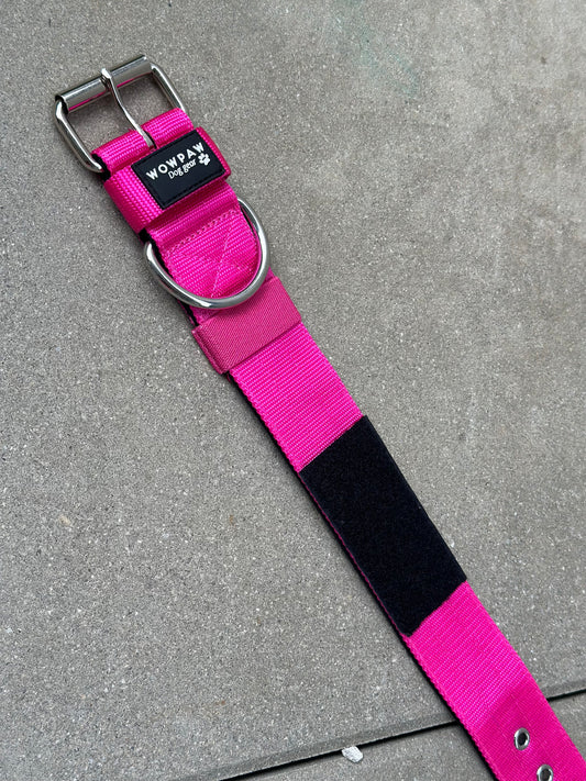 Collare per cani basic di alta qualità verde neon taglia M