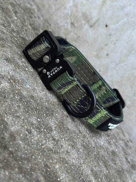 Taktyczna obroża dla psa ULTRA LIGHT Army green Camouflage XS
