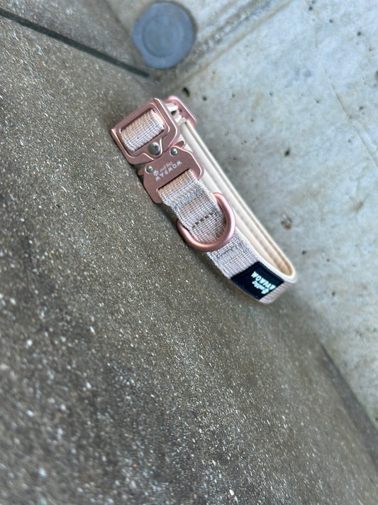 Taktisches Hundehalsband ULTRA LIGHT Beige Edition XS