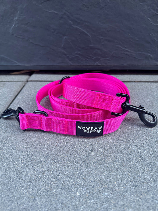 Standard Hundeleine M verstellbar Länge 2m Magenta