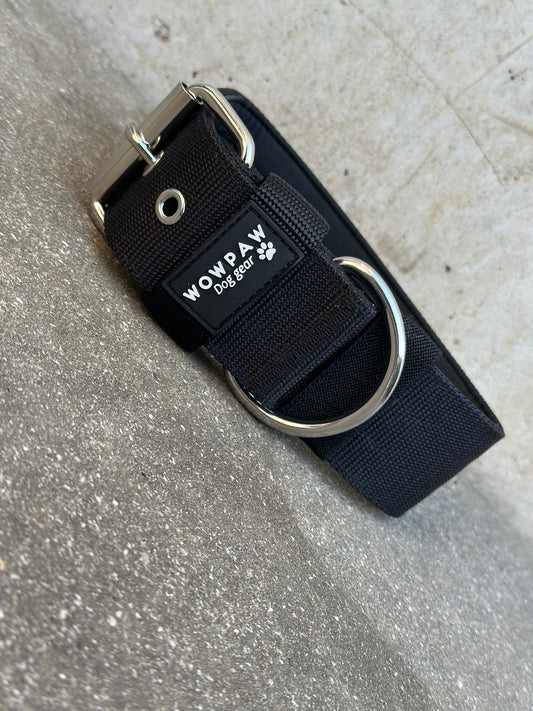 Wysokiej jakości podstawowa obroża dla psa w kolorze czarnym, rozmiar S