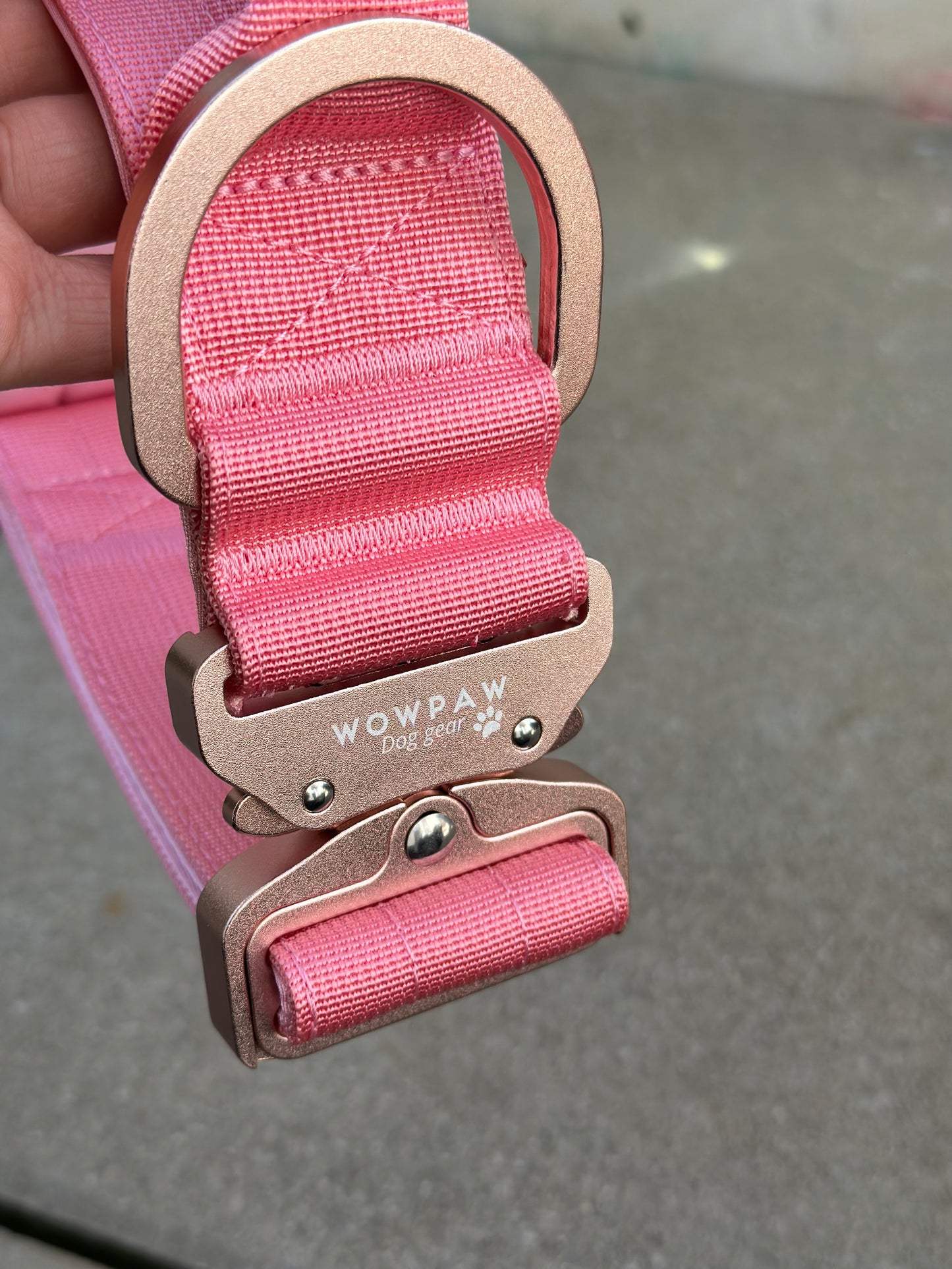 Wysokiej jakości taktyczna obroża dla psa 5cm ULTRA LIGHT Pink Edition rozmiar S