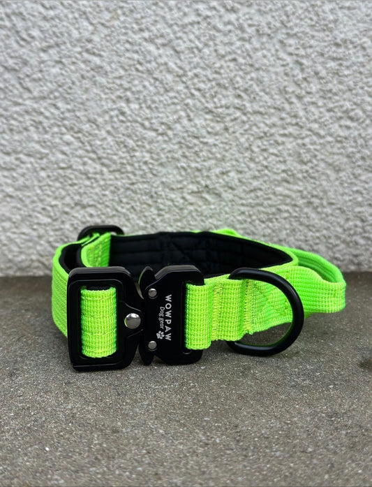 Wysokiej jakości taktyczna obroża dla psa XS 2,5 cm neonowa zieleń