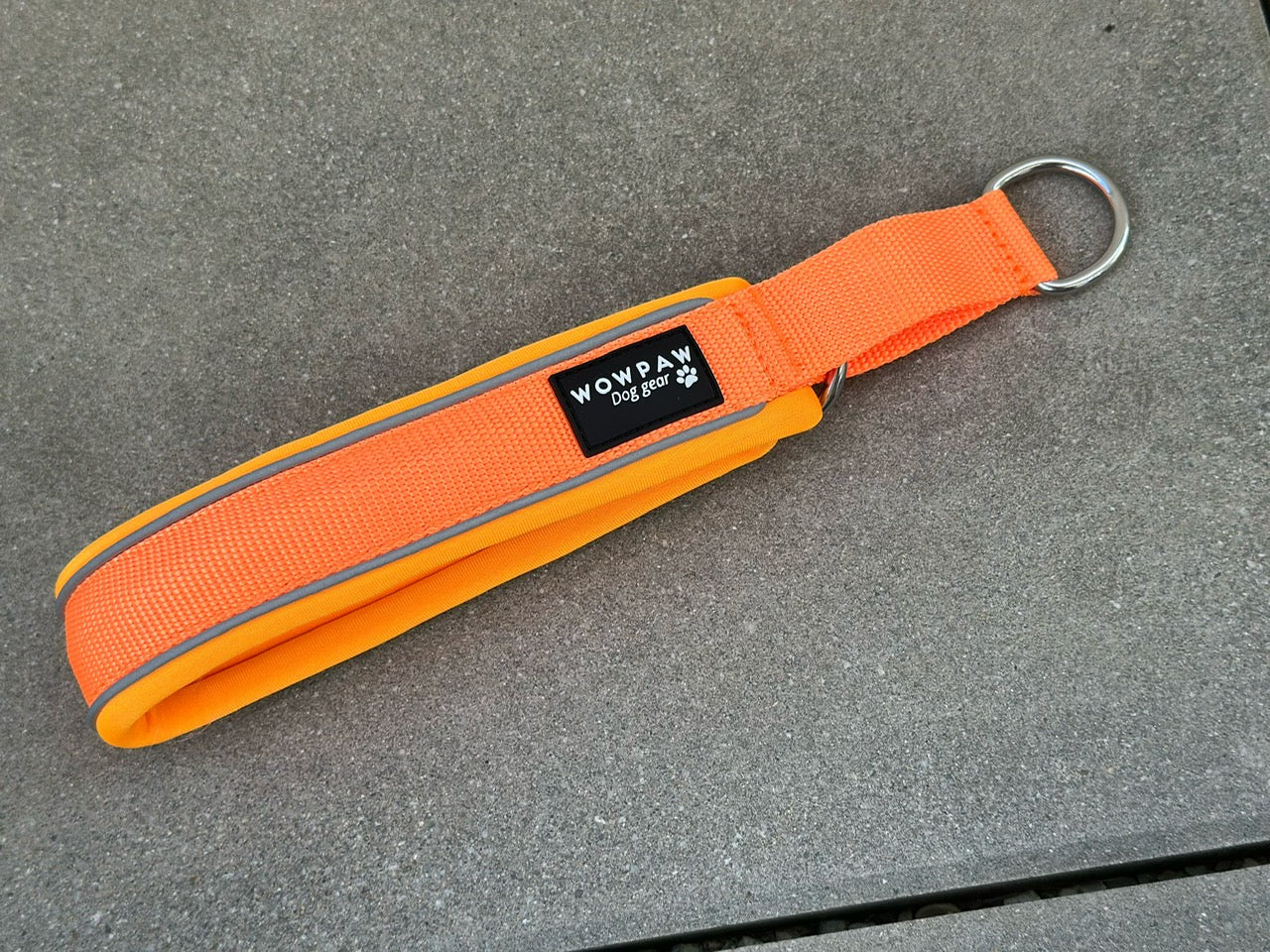 Collare per cani tattico di alta qualità 2,5 cm arancione neon taglia XS