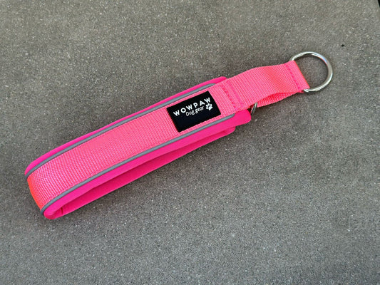 Zugstopp Hundehalsband Neonpink XXS