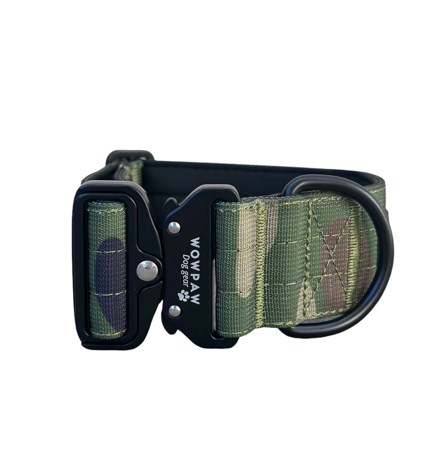 Wysokiej jakości taktyczna obroża dla psa bez uchwytu w kolorze Army Green Camouflage rozmiar M
