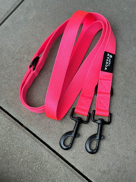 Standard Hundeleine M verstellbar Länge 2m Neonpink