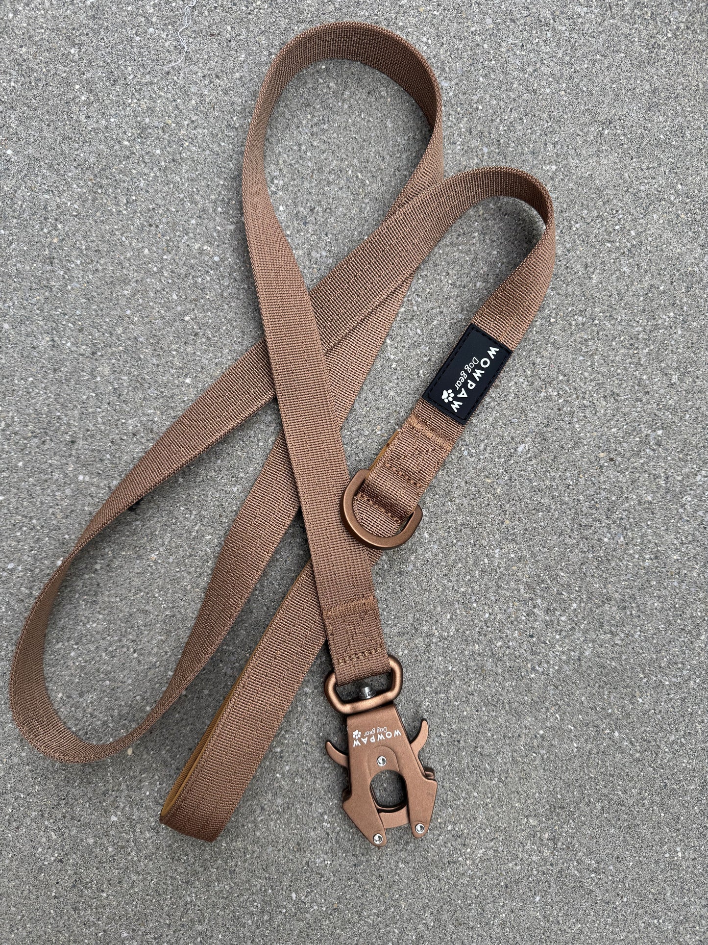Taktische Hundeleine ULTRA LIGHT SOFTLINE  Braun Edition 360° drehbar Länge 1,5m