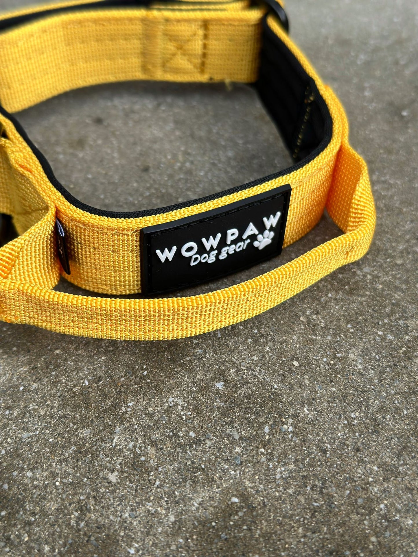 Wysokiej jakości taktyczna obroża dla psa XS 2,5 cm ciemnożółta