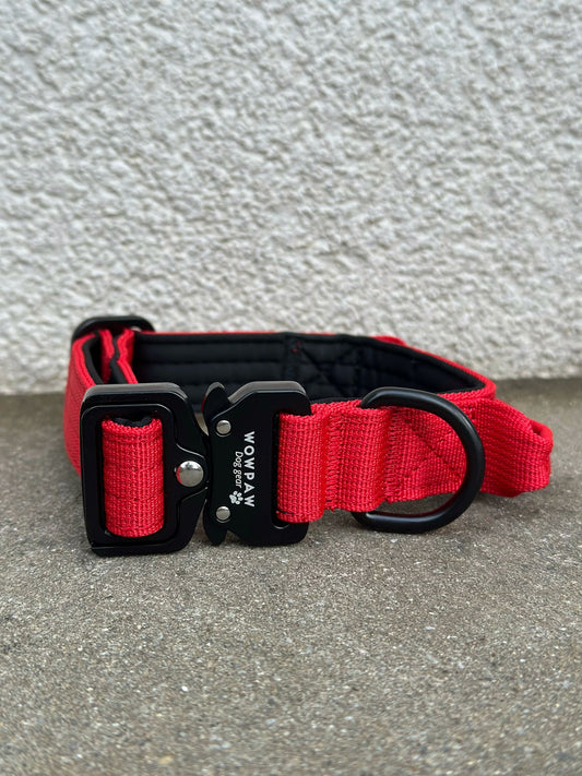 Wysokiej jakości taktyczna obroża dla psa XS 2,5 cm czerwona